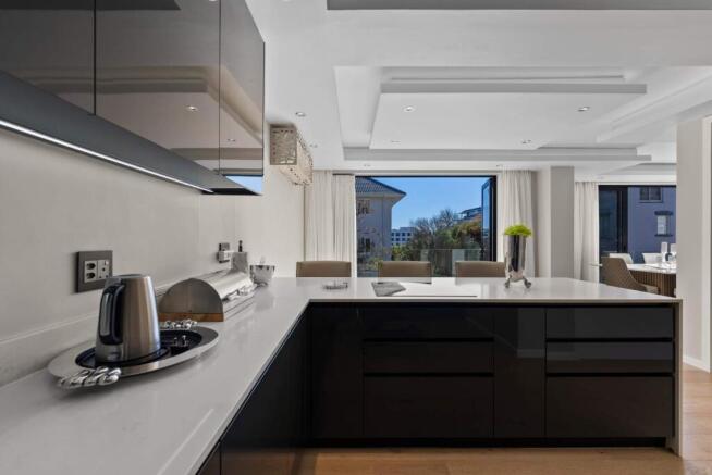 Open-plan designer kitchen