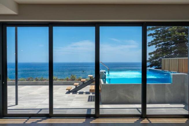 View from inside living area