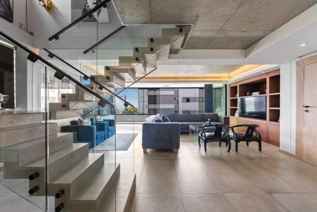 Living room and stairs