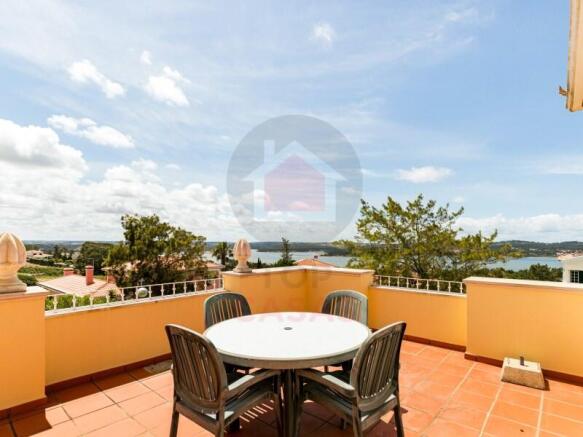 villa with lagoon views