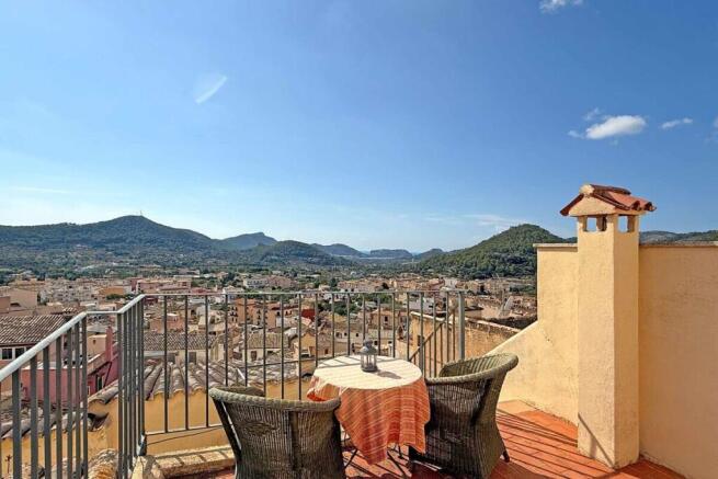02-andratx-Dorfhaus mit zwei Wohneinheiten, Patio und Panoramablick-kaufen-dachterrasse