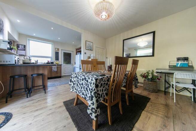 Dining room and kitchen