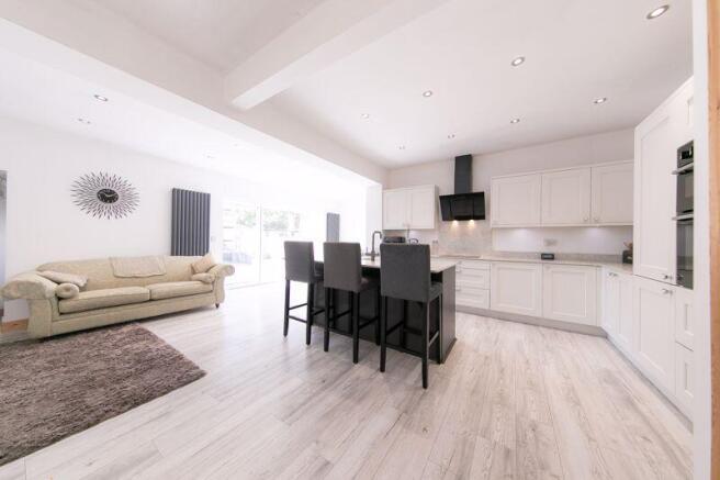 Open plan kitchen, living and dining ...