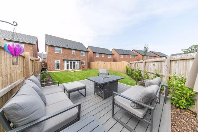 Neatly landscaped private garden