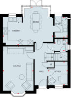 Ground floor plan of the holden at romans quarter