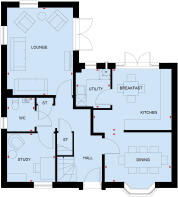 Ground floor plan of the Conwy