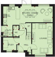 Silkin Meadows Rowan ground floor plan