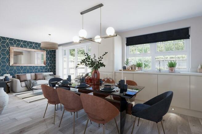 Kitchen with dining area in the Kirkdale 4 bedroom home