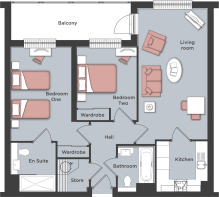 Typical 2 Bed Plan