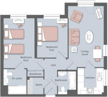 Typical 2 Bed Plan