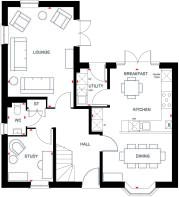 Ground floor of the 4 bedroom Avondale at Wychwood Park