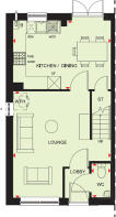 Ground floor plan of the Maidstone 3 bedroom home at Pen Bethan