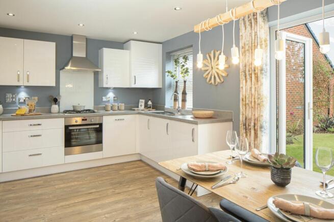 Kitchen / dining area with french doors to the garden of the Archford semi-detached 3 bedroom home