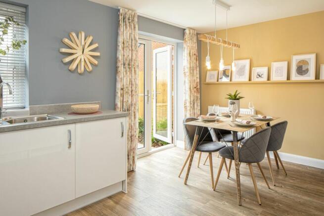 Dining area of the Archford semi-detached 3 bedroom home