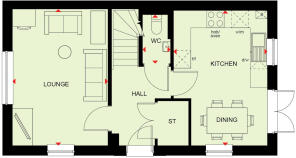 Ground floor of the 3 bedroom Moresby