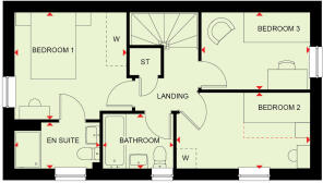 First floor of the 3 bedroom Moresby