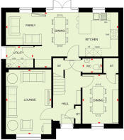 Ground floor of the 5 bedroom Lamberton