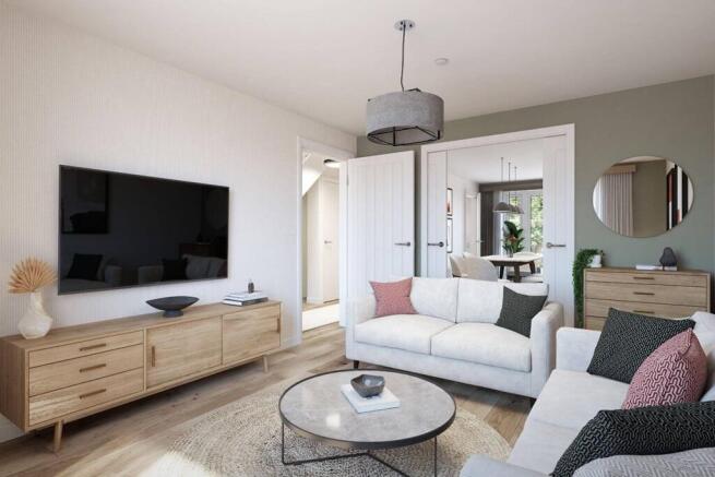Through into the social, yet cosy living room