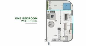 1 Bedroom with pool