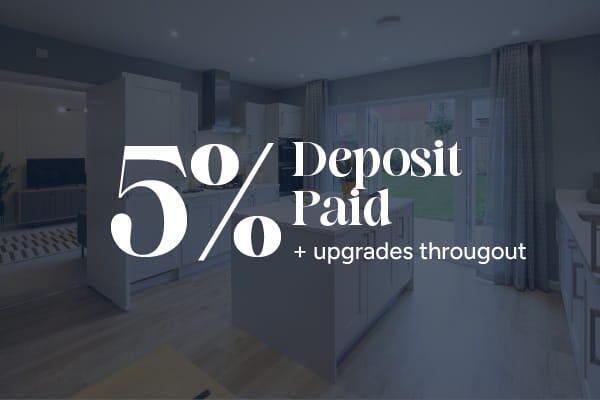 5% Deposit Paid and upgrades throughout