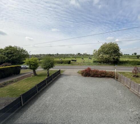 Driveway and view from front of property