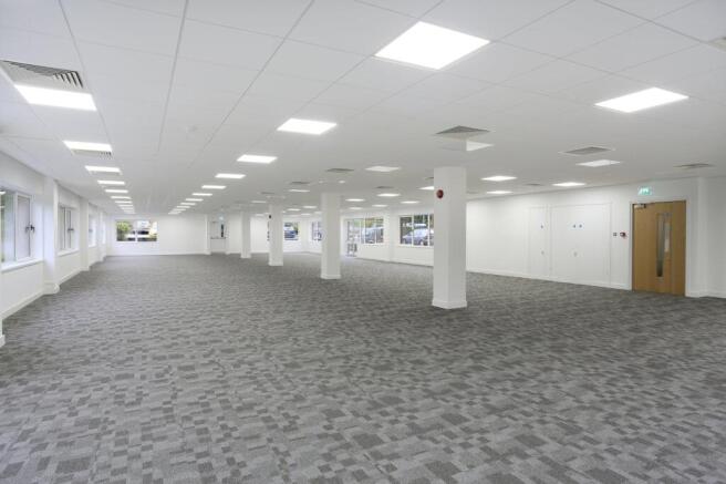 Space shown as open plan and refurbished
