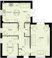 Ground floor plan of the lavenham