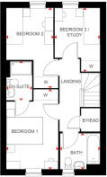 First floor of the 3 bed Portmore