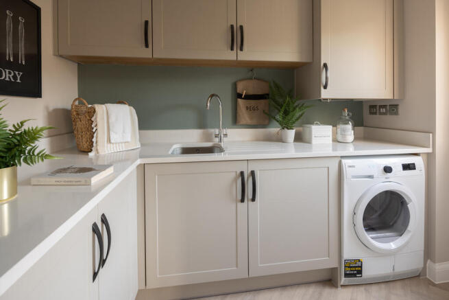 internal shot of the utility room in the holden show home