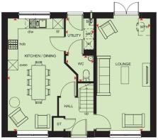 Thornton ground floor plan at Holly View
