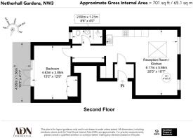 Flat 3, 26A Netherhall Gardens NW3 5TL-Floor Plan 