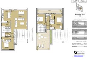 Plan of three villas