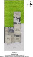 3D floorplan with garden