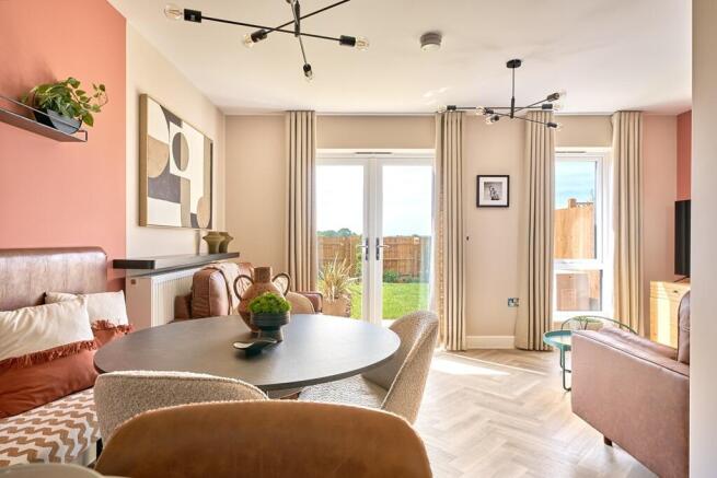 French doors opening out to the garden