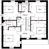 First floor plan of our 4 bed Hale home