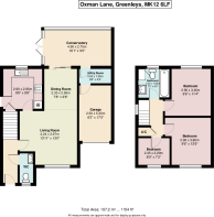 Floor Plan Oxman Lane, Greenleys, MK12 6LF