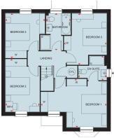 First floor floorplan of the Millford at Porters Way, Driffield