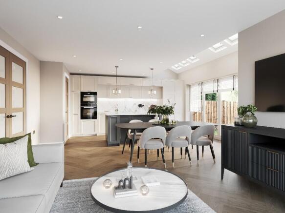 Living Area, Kitchen