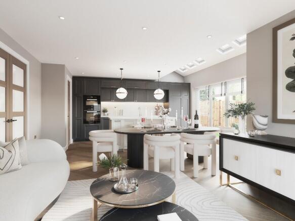 Living Area, Kitchen
