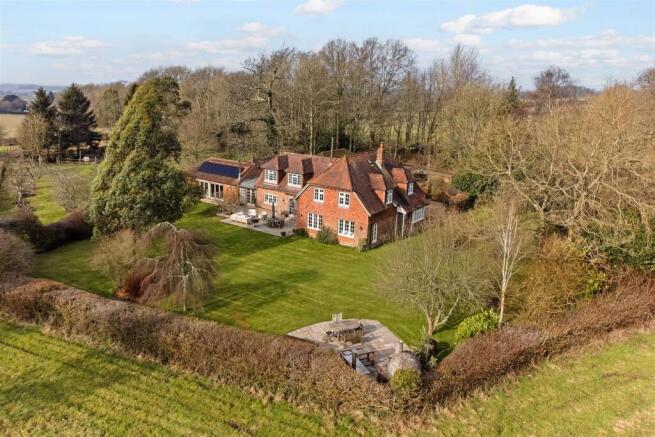 Aerial view of back of house