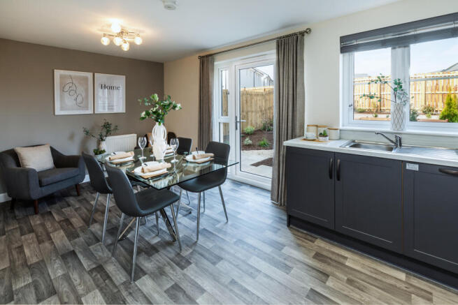 Kitchen dining area in Craigend 3 bed semi detached home