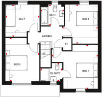 First floor of the Hemsworth 4 bedroom home