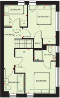 First floor plan of our Ennerdale 3 bed home
