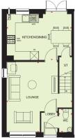 Ground floor plan of our 3 bed Maidstone home