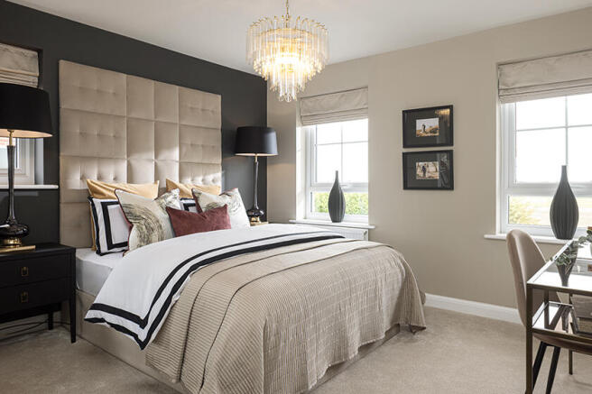 En suite main bedroom in the Radleigh 4 bedroom home