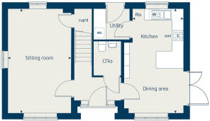 Ground Floor (alternative layout to selected plots)