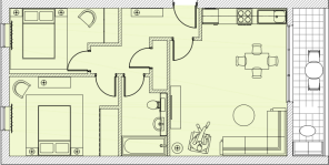 2 bed