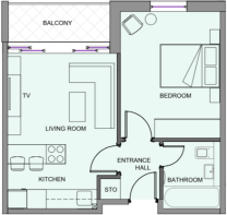 1 bed