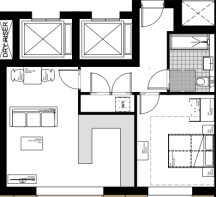 1 bed