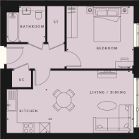 1 bed